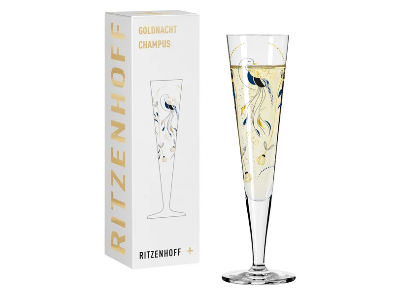 RITZENHOFF Goldnacht Champagnerglas (C. Kordes) H24 #43