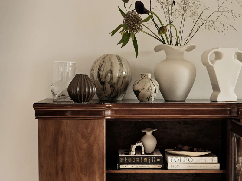 Broste Copenhagen Etta Vase Off White 19x8x30cm