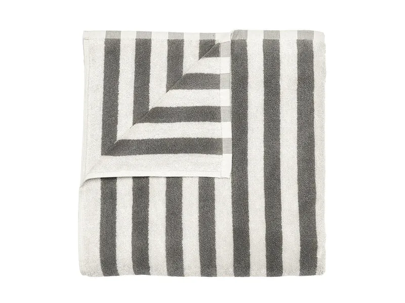 Blomus ARTO Badetuch moonbeam/magnet thick stripe 70x140cm