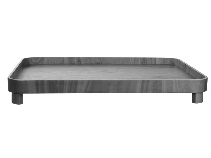 ASA Selection wood Walnuss Tablett auf Fuß 45,5 x 36cm