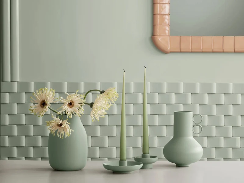 Blomus VELA Kerzenhalter desert sage M 14,5cm