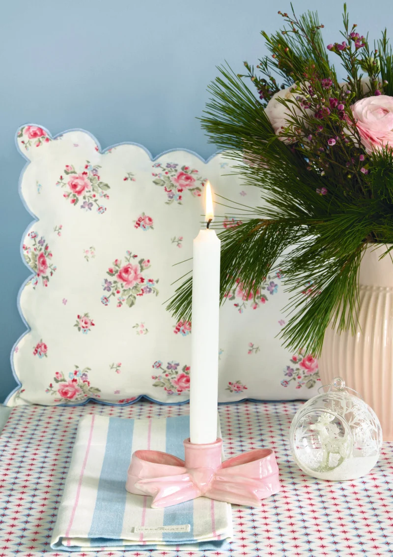 Greengate Elysia Stoffserviette mit Spitze white 40x40cm