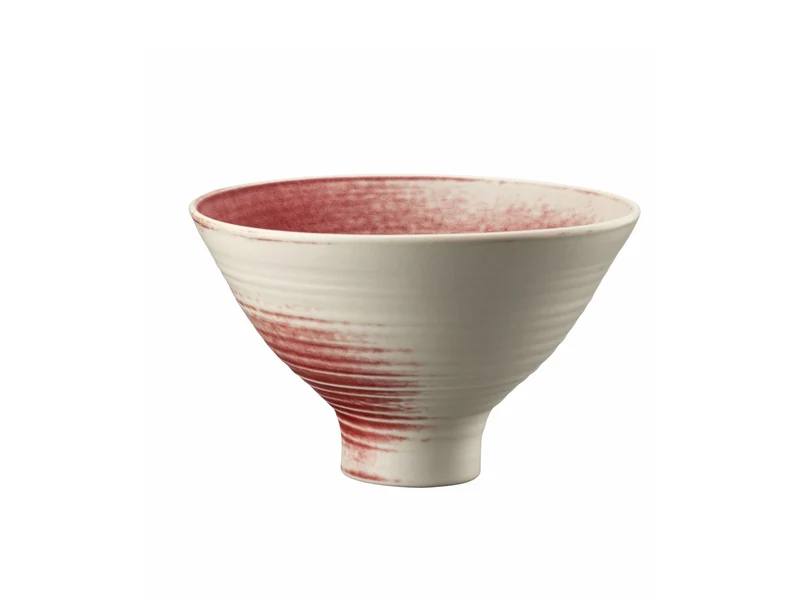 Rosenthal Bloom Scarlet Schale auf Fuß 17cm