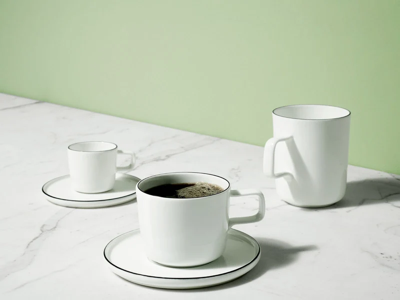 ASA Selection à table ligne noire oco Dessertteller m. Rand 21cm Set6