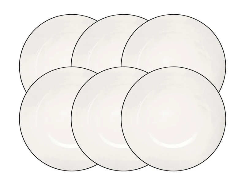 ASA Selection à table ligne noire Pasta-/Suppenteller 22cm Set6