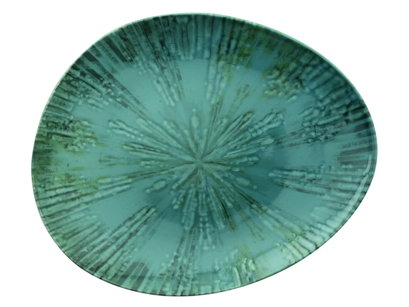 Rosenthal Arthur Krupp Fusion Blue Teller flach oval 31x26cm