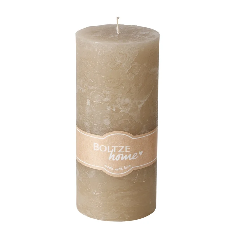 Boltze Casual Stumpenkerze beige 15cm (1 Stück)