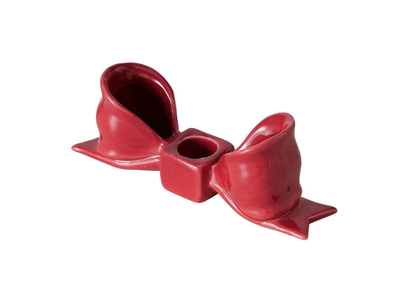 Boltze Bow Kerzenleuchter rot 15,4cm (1 Stück)