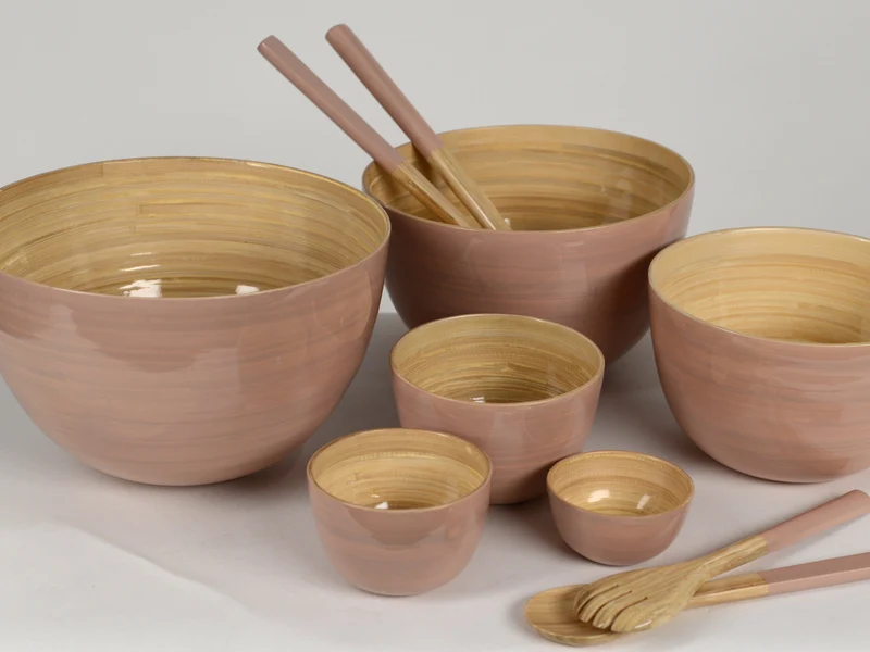 albert L. (punkt) Bambus-Schüssel puder 22 x 14 cm