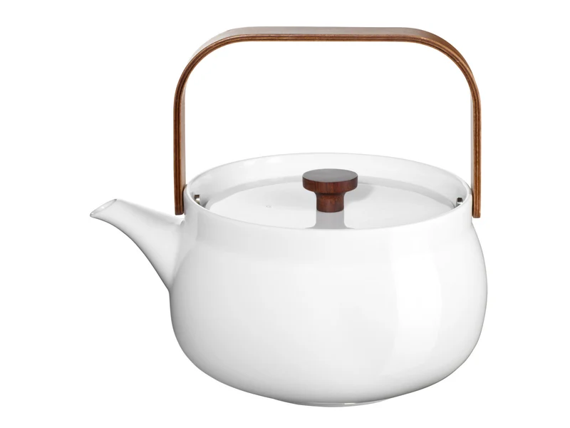 ASA Selection japandi Teekanne mit Holzgriff weiß 1,5l