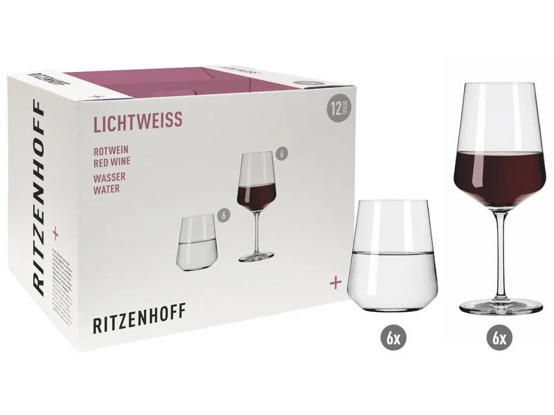 RITZENHOFF Lichtweiß Julie Rotwein/ Wasserglas Set (N.Niggemeier) F22 #2