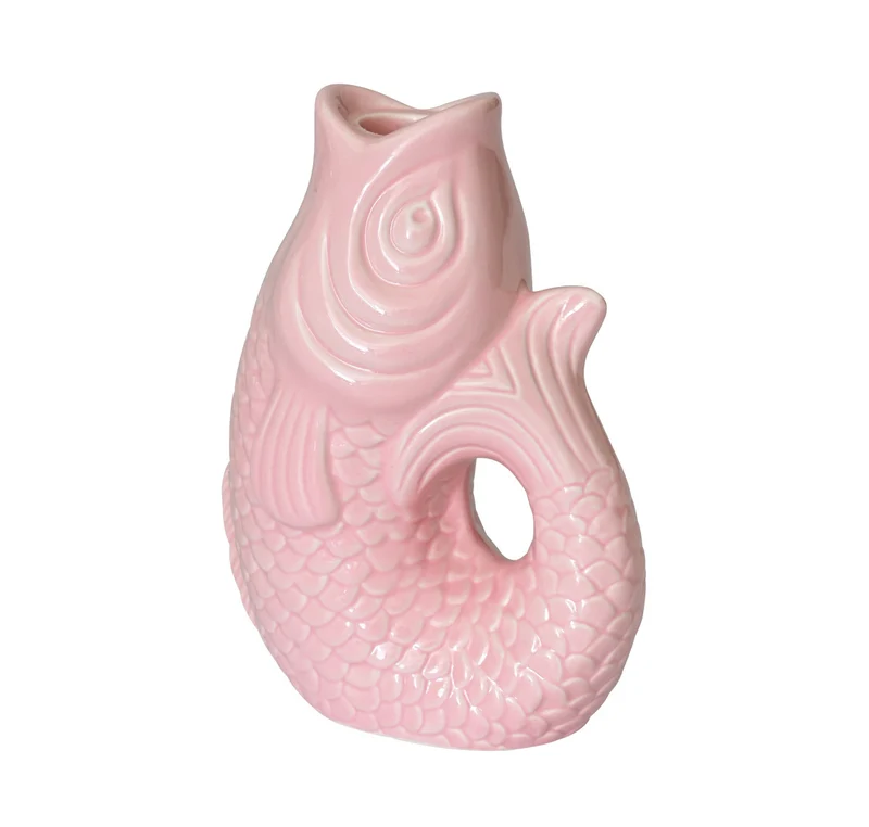 Giftcompany Monsieur Carafon Kerzenhalter Fisch S sea pink 16,2 cm