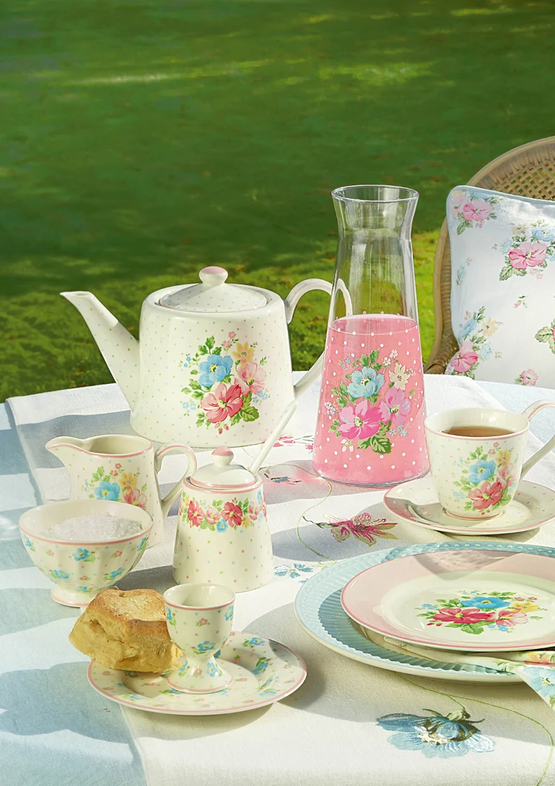 Greengate Josefina Geschirrtuch white 70x50cm