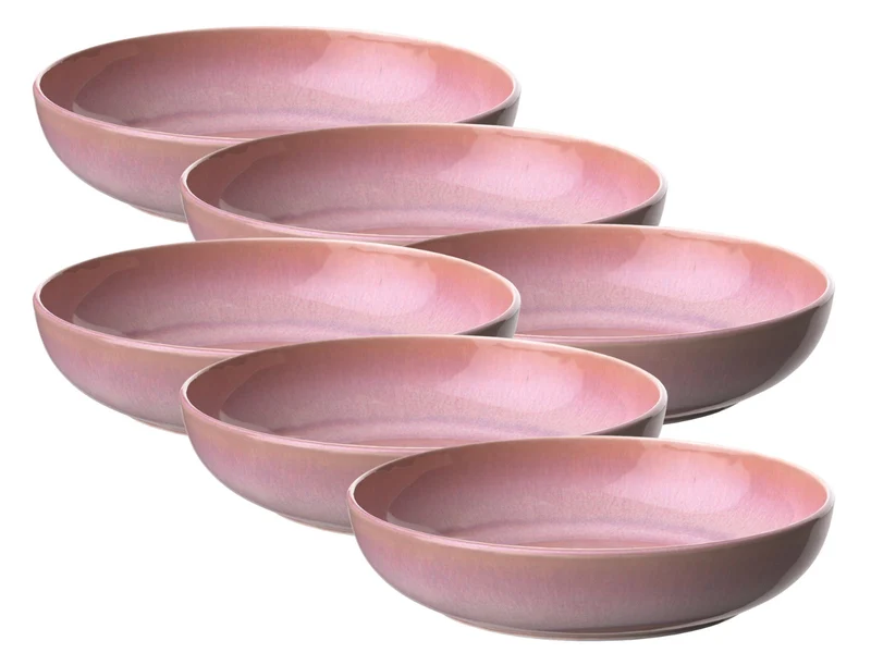 like. by Villeroy & Boch Perlemor Coral Pastaschale 22 cm Set6