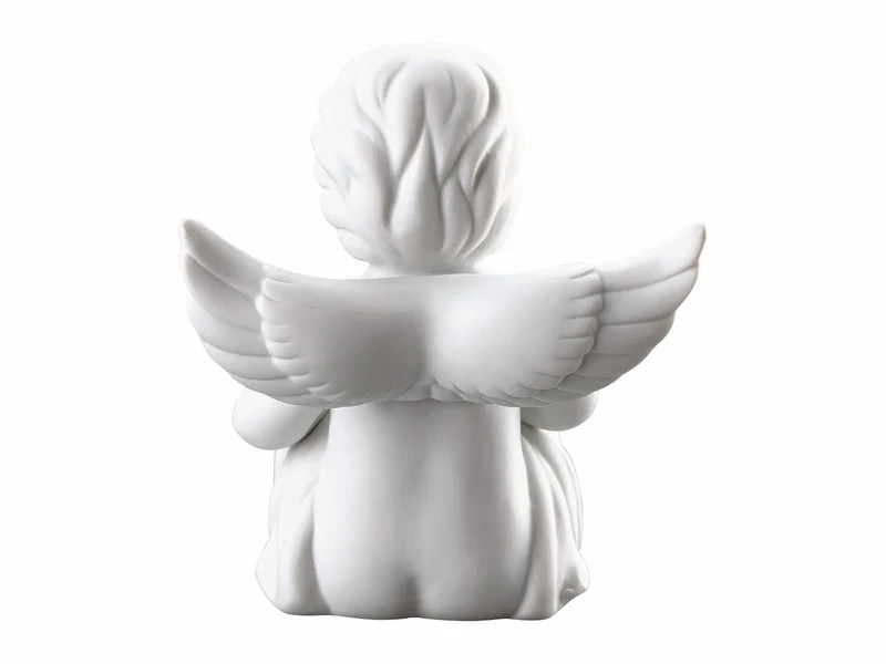 Rosenthal Engel mittel weiss matt m. Geburtstagskuchen 10cm