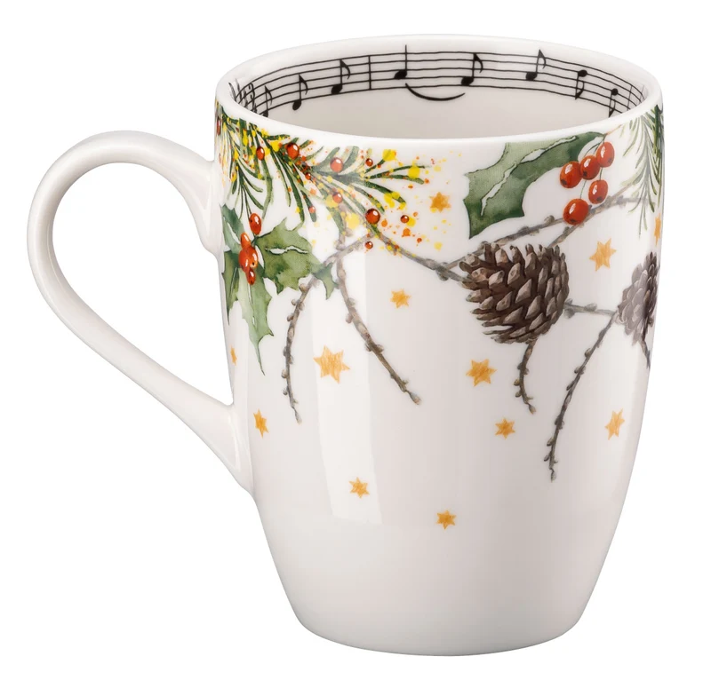 Hutschenreuther Sammelserie 2023 Am Weihnachtsbaum Becher mit Henkel