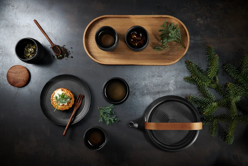 ASA kitchen'art Teekanne mit Holzgriff black 0,6l
