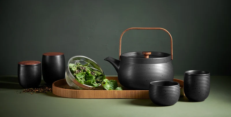 ASA kitchen'art Teekanne mit Holzgriff black 0,6l