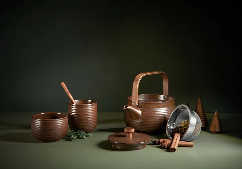 ASA kitchen'art Teekanne mit Holzgriff brown 1,5l