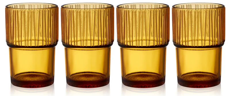 Bitz Kusintha Caféglas amber 380ml 4er Set