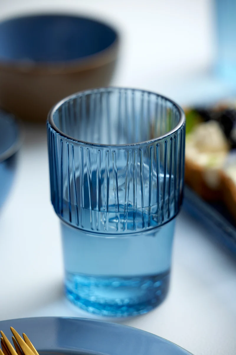 Bitz Kusintha Caféglas blau 380ml 4er Set