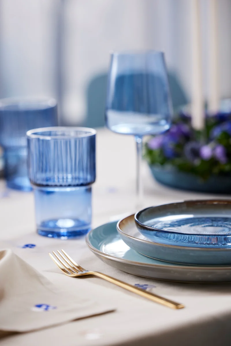 Bitz Kusintha Caféglas blau 380ml 4er Set
