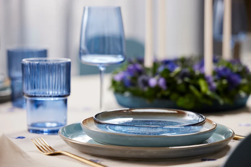 Bitz Kusintha Caféglas blau 380ml 4er Set