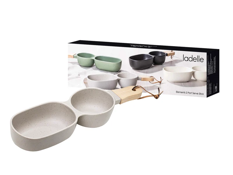 Ladelle ELEMENTS Servier-Stick taupe 2tlg