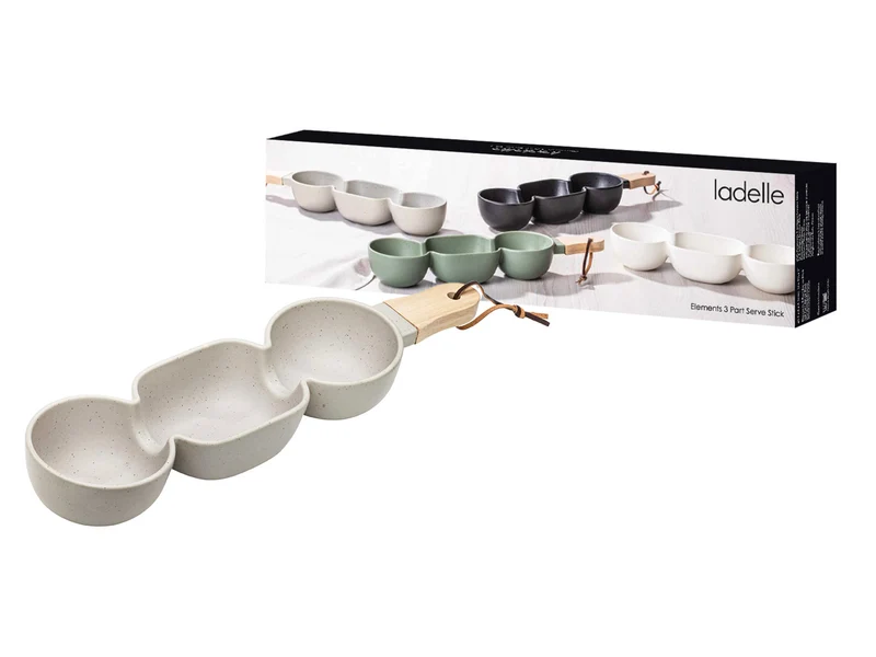 Ladelle ELEMENTS Servier-Stick taupe 3tlg