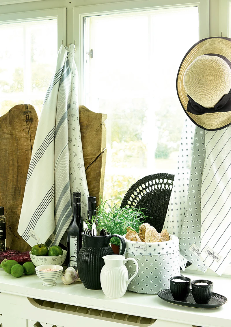Greengate Gladys Stoffserviette grey 40x40cm