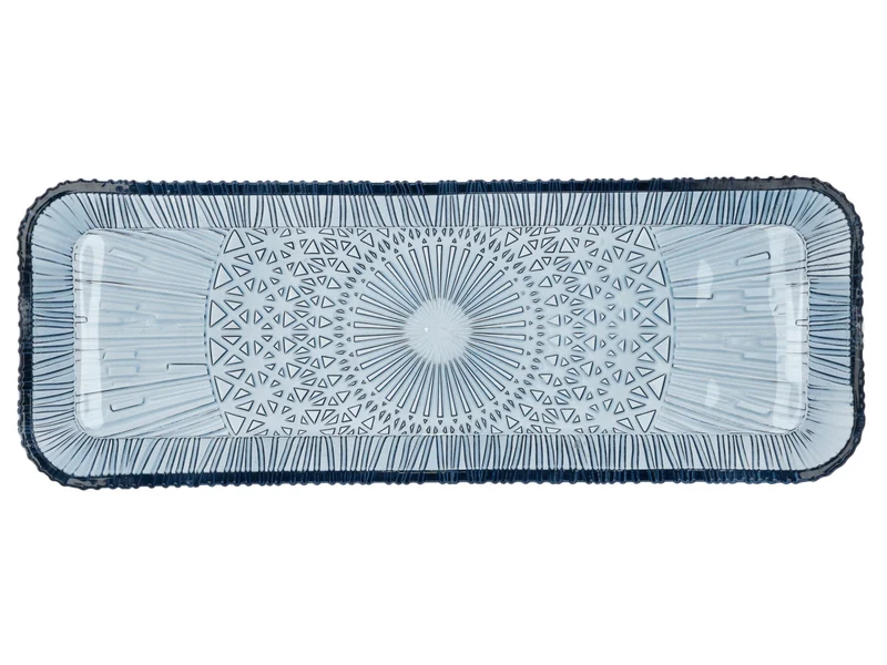 Bitz Kusintha Servierplatte rechteckig blau 38 x 14cm