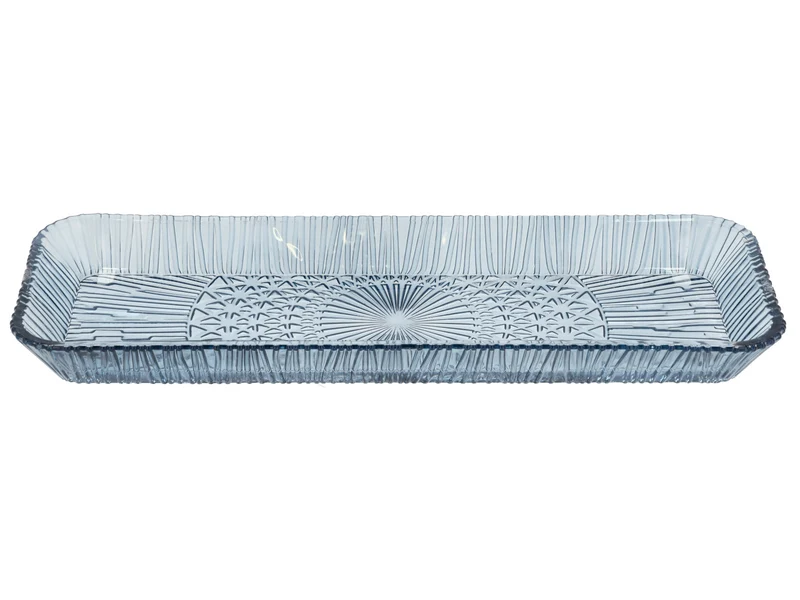 Bitz Kusintha Servierplatte rechteckig blau 38 x 14cm