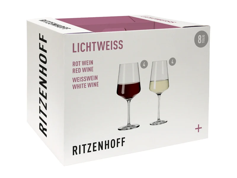 RITZENHOFF Lichtweiss Julie Rot/Weiß 8er Set 2021