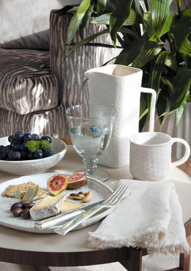 Greengate Woven Servierteller off white 32,5cm