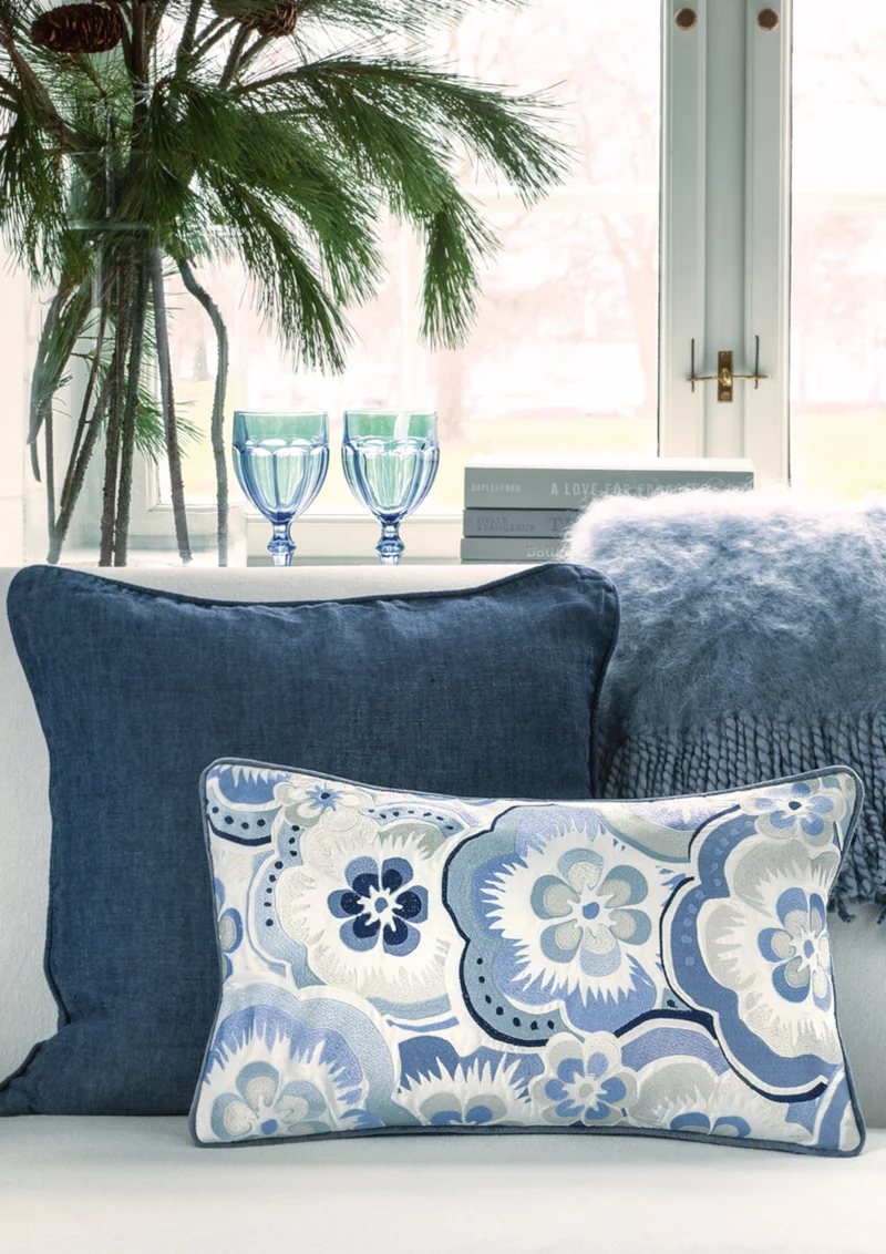 Greengate Alicia Stoffserviette dunkelblau 40x40cm