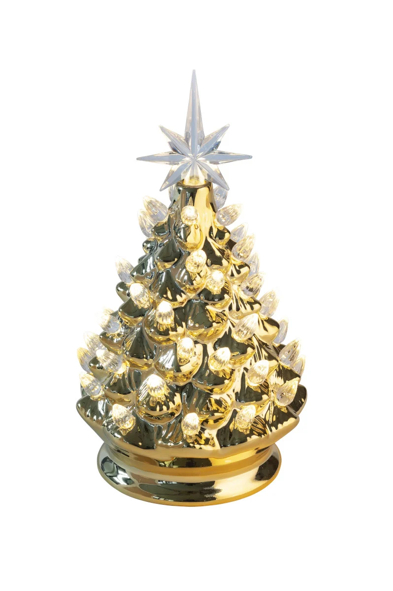 Giftcompany Luce Weihnachtsbaum mit LED gold 24cm