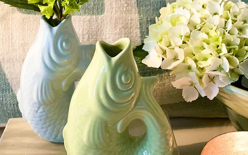 Giftcompany Monsieur Carafon Vase / Karaffe Fisch L seafoam 2,7l