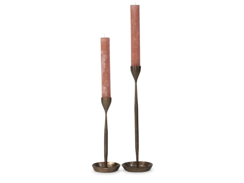 Dekocandle Kerzenhalter metal antikgold klein Ø 14 x 35 cm
