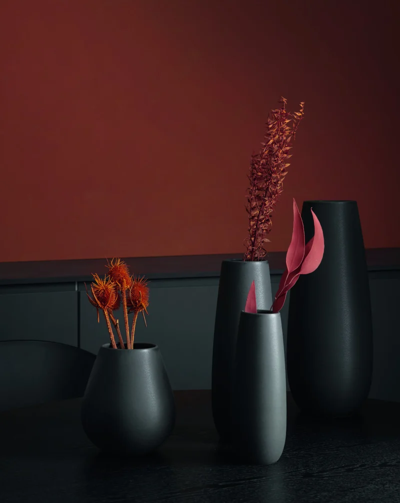 ASA Ease Vase black iron Ø 23 cm