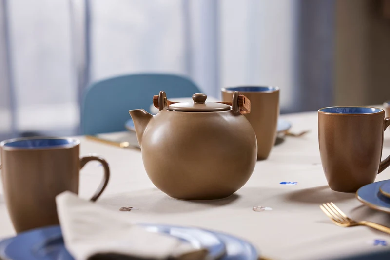 Bitz Teekanne wood mit Teesieb 1,2 l