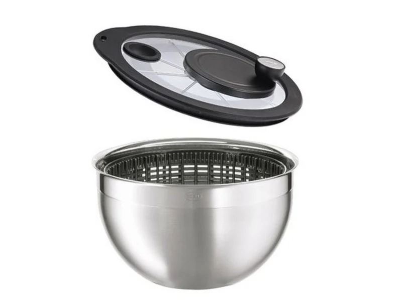Rösle Salatschleuder mit Glasdeckel 24 cm