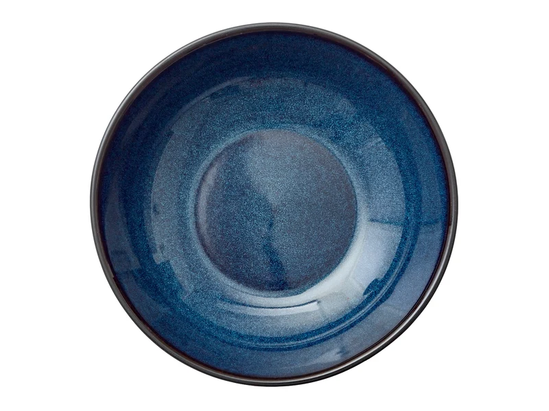 Bitz Pastateller matt black / shiny darkblue 20 cm
