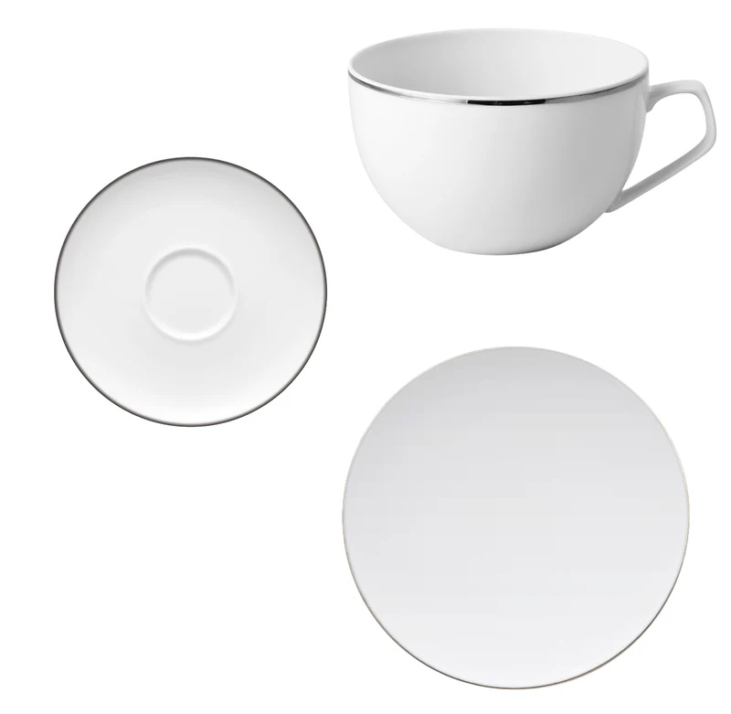 Rosenthal TAC Gropius Platin Gedeck 3tlg Kombi