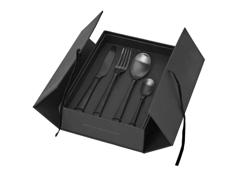 Broste Copenhagen HUNE Besteckset titanum mat black 16tlg.