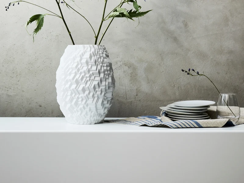 Rosenthal Phi City weiss matt Miniaturvase 10 cm