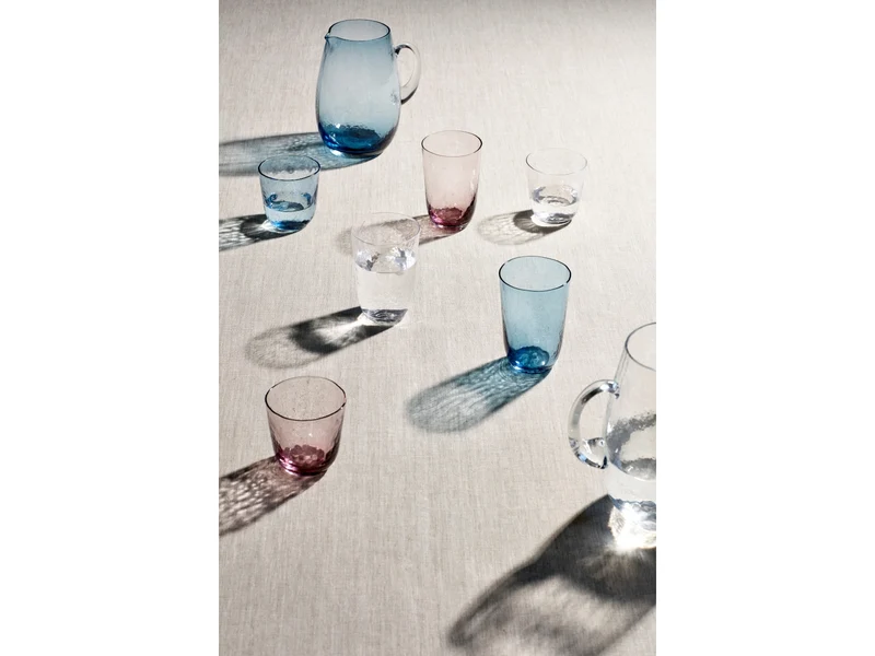 Broste Copenhagen HAMMERED Trinkglas 4tlg. blau 0,5 l