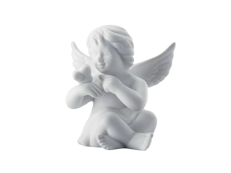 Rosenthal Engel Schmetterling klein Weiss matt