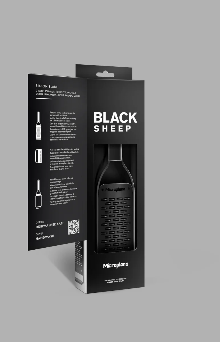 Microplane Black Sheep Serie Reibe 2-Wege-Schneide schwarz