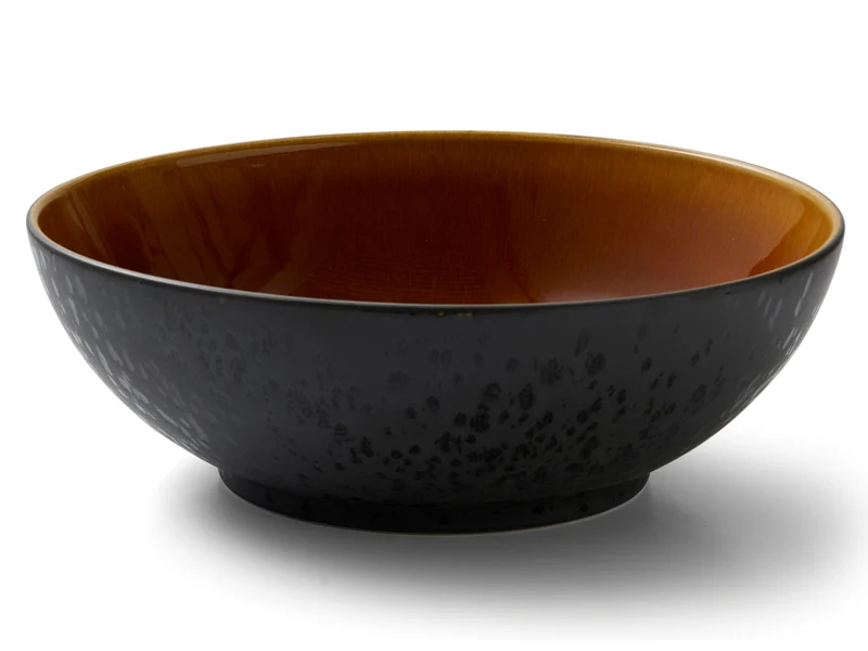 Bitz Salatschüssel matt black / shiny amber 30 cm