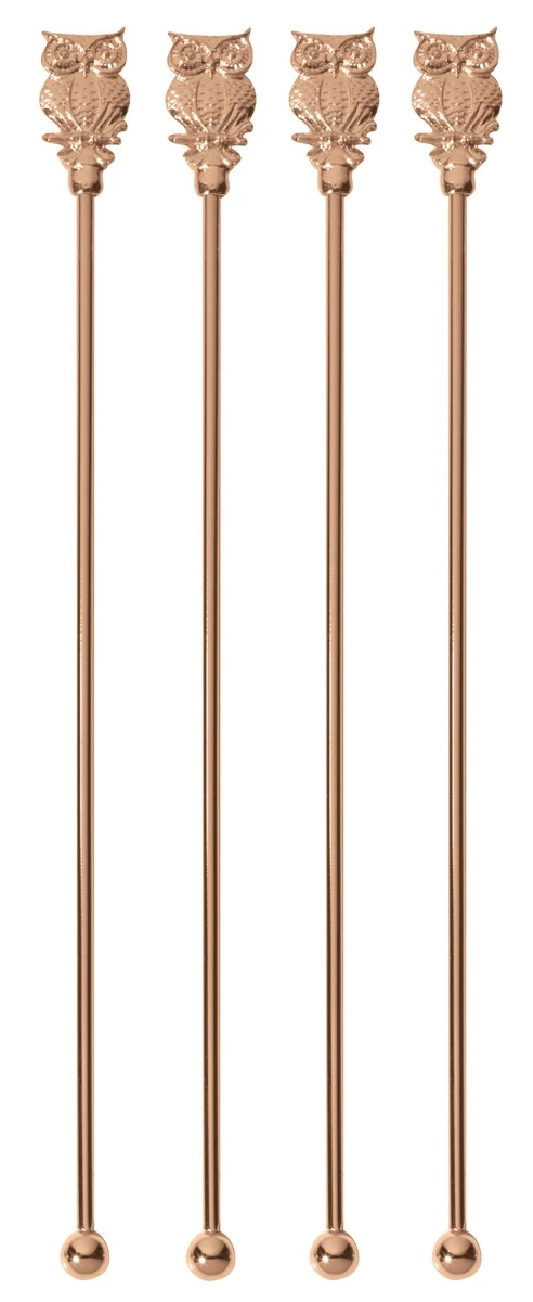 Paderno Bar Utensils Rührer Eule kupfer Set4